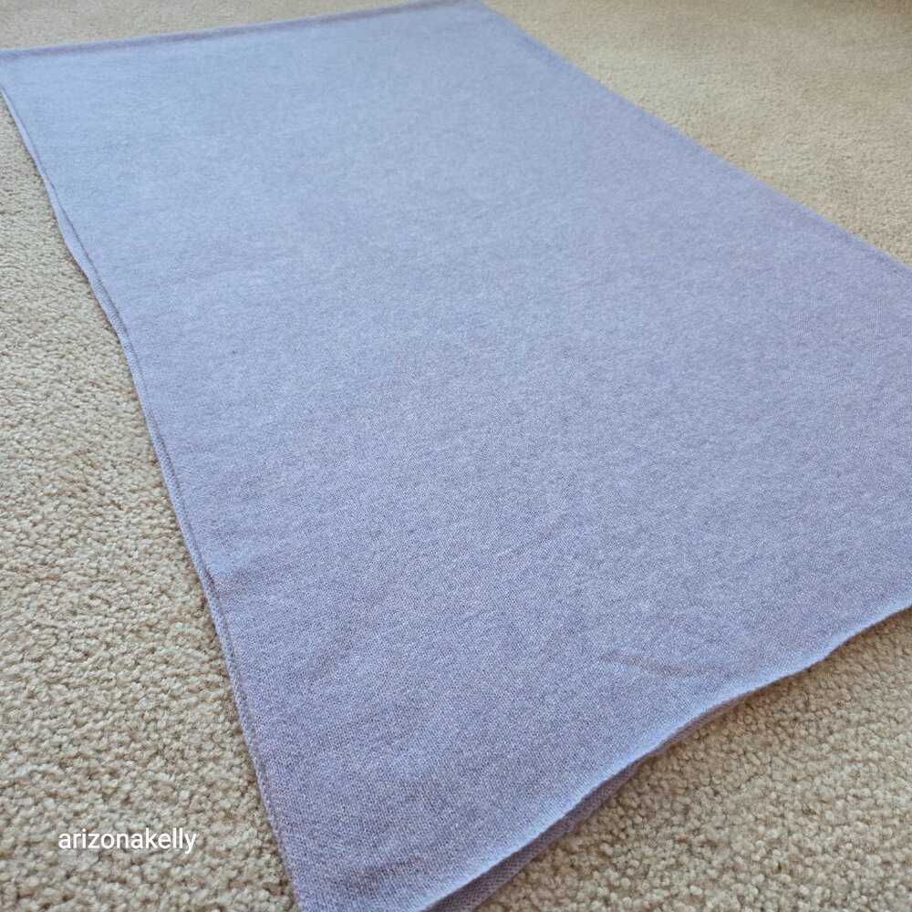 The Cashmere Project Heathered Lavender Knit Scarf - Picture 12 of 14